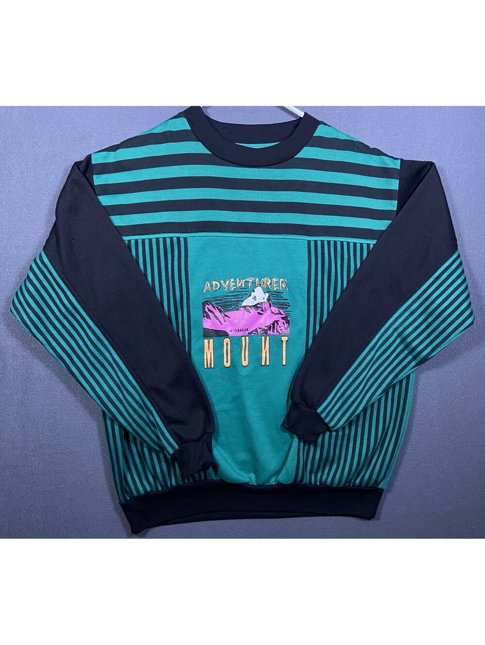 Vintage 80s 90s Ski Snowboard Grunge Surf Skate Stripe Sweatshirt Shirt Mcgregor